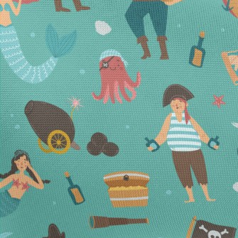 Pirate Ship Captain Mermaid Pongee