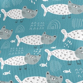 Smiling Mermaid Cat Stretch Jersey