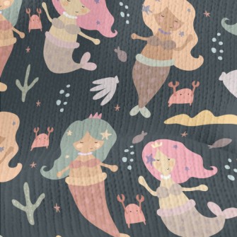 Retro Mermaid Stretch Jersey