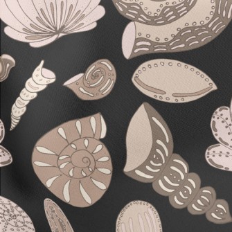 Seafloor Shell Fossils Lightweight Cotton Poplin