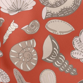 Mysterious Shellfish Fossils F Lightweight Cotton Poplin