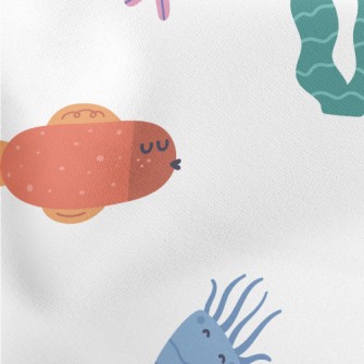 Fun Cartoon Fish Lightweight Cotton Poplin