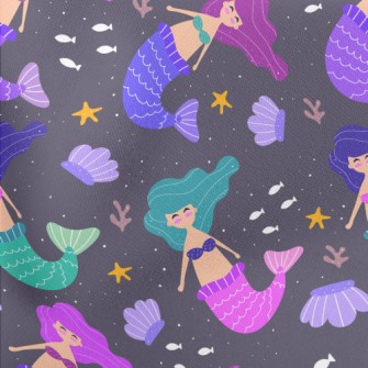 Beautiful Mermaid Princess Lightweight Cotton Poplin