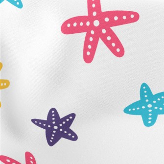Big And Small Starfish Lightweight Cotton Poplin