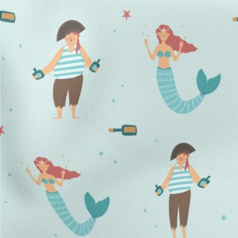 Pirate Crew Mermaid Lightweight Cotton Poplin