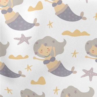 Starfish Dream Mermaid Lightweight Cotton Poplin