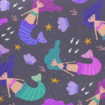 Beautiful Mermaid Princess Midweight Cotton Poplin