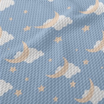 Light Blue Night Sky Birdseye Piqué