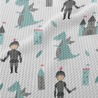 Knight And Dragon Birdseye Piqué