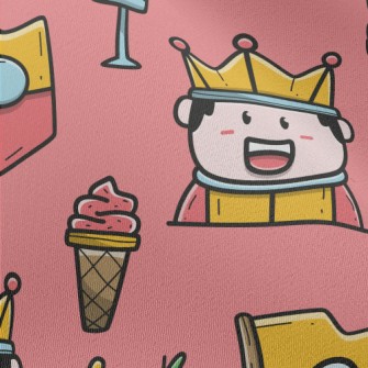 Hand Drawn Cartoon King Chiffon