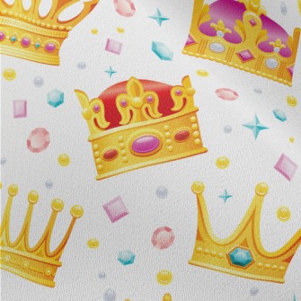 Cartoon Crown With Jewels Chiffon