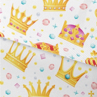 Cartoon Crown With Jewels Waterproof Oxford