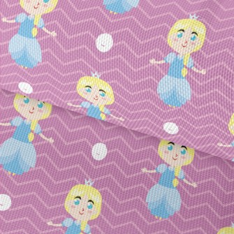 Blonde Blue-eyed Princess Waterproof Oxford