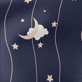 Wavy Night Sky Waterproof Canvas