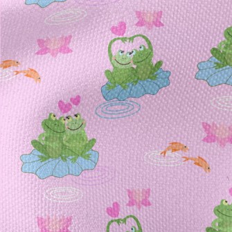 Two Frogs In Love Waterproof Canvas