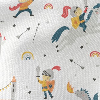 Brave Knight And Fire-breathin Waterproof Canvas