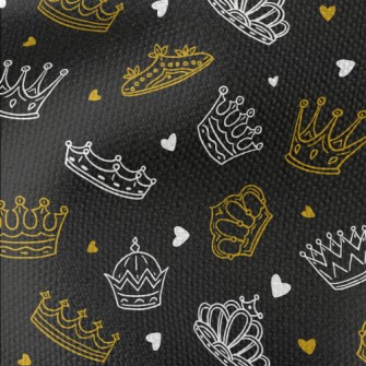 Hand Drawn Various Crowns Waterproof Canvas