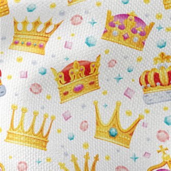Cartoon Crown With Jewels Waterproof Canvas