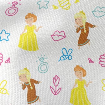 Short Hair Princess And Long H Waterproof Canvas