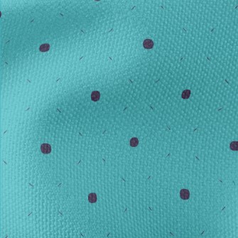 Blue Polka Dot Pattern Waterproof Canvas