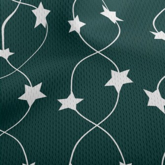 Cross Wavy Stars Athletic Mesh Flat Back