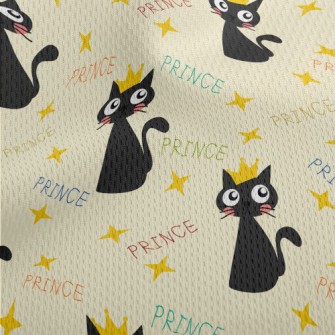 Black Cat Prince Athletic Mesh Flat Back