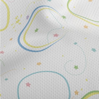 Playful Colorful Starry Sky Athletic Mesh Flat Back