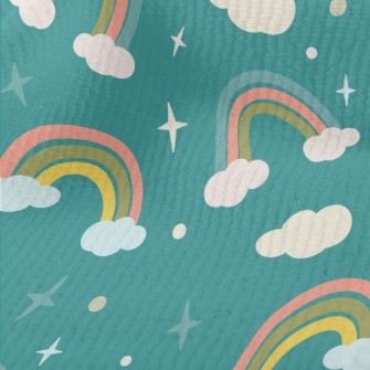 Cartoon Clouds Rainbow Terry
