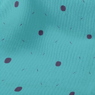 Blue Polka Dot Pattern Terry