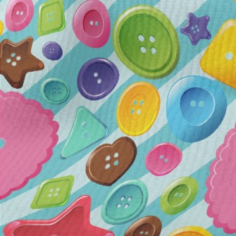 Cute Colorful Buttons Terry