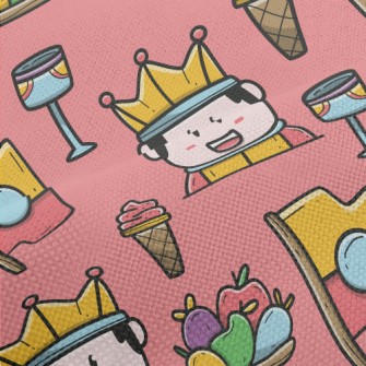 Hand Drawn Cartoon King Performance Linen