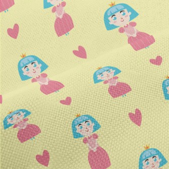 Cute Blue-haired Princess Performance Linen