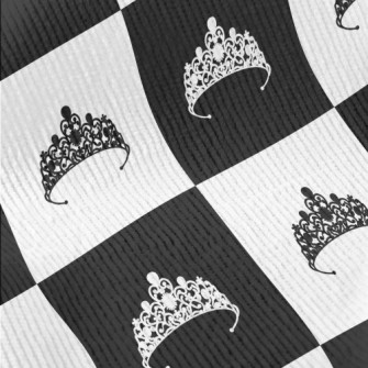 Black And White Plaid Princess Standard Corduroy