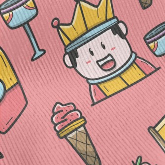 Hand Drawn Cartoon King Standard Corduroy