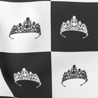 Black And White Plaid Princess Stretch Ponte