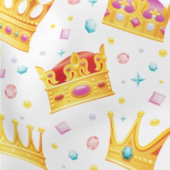 Cartoon Crown With Jewels Stretch Ponte