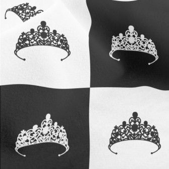 Black And White Plaid Princess Micro Fleece