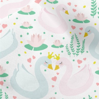 Swan Prince And Princess In Lo Micro Fleece