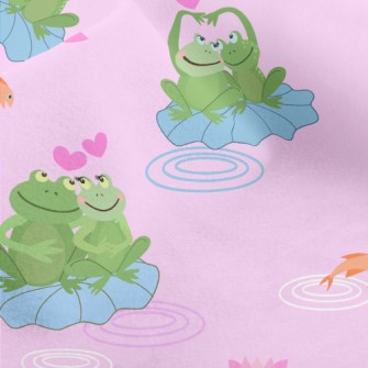 Two Frogs In Love Micro Fleece