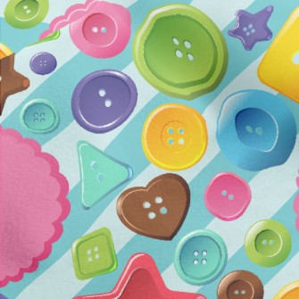 Cute Colorful Buttons Micro Fleece