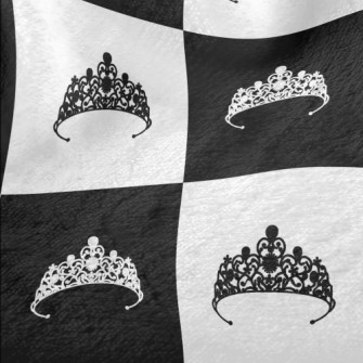 Black And White Plaid Princess Minky