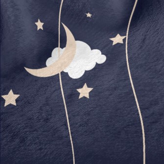Wavy Night Sky Minky