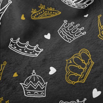 Hand Drawn Various Crowns Minky