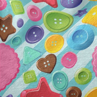 Cute Colorful Buttons Minky