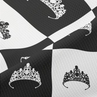 Black And White Plaid Princess Piqué
