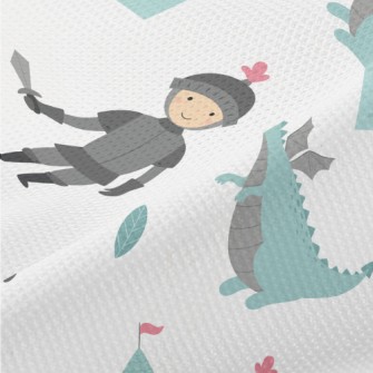 Knight And Dragon Piqué