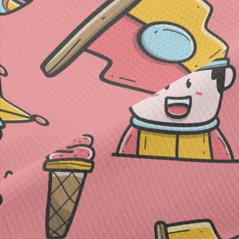 Hand Drawn Cartoon King Piqué