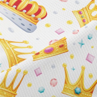 Cartoon Crown With Jewels Piqué