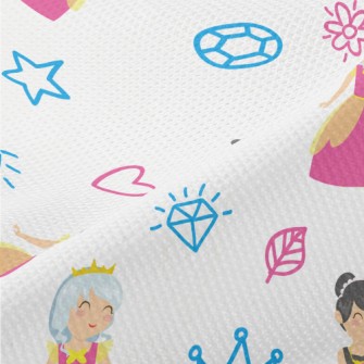 Hand Drawn Pattern Princess Piqué
