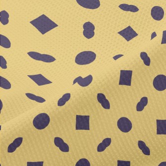 Geometric Diamond Pattern Piqué